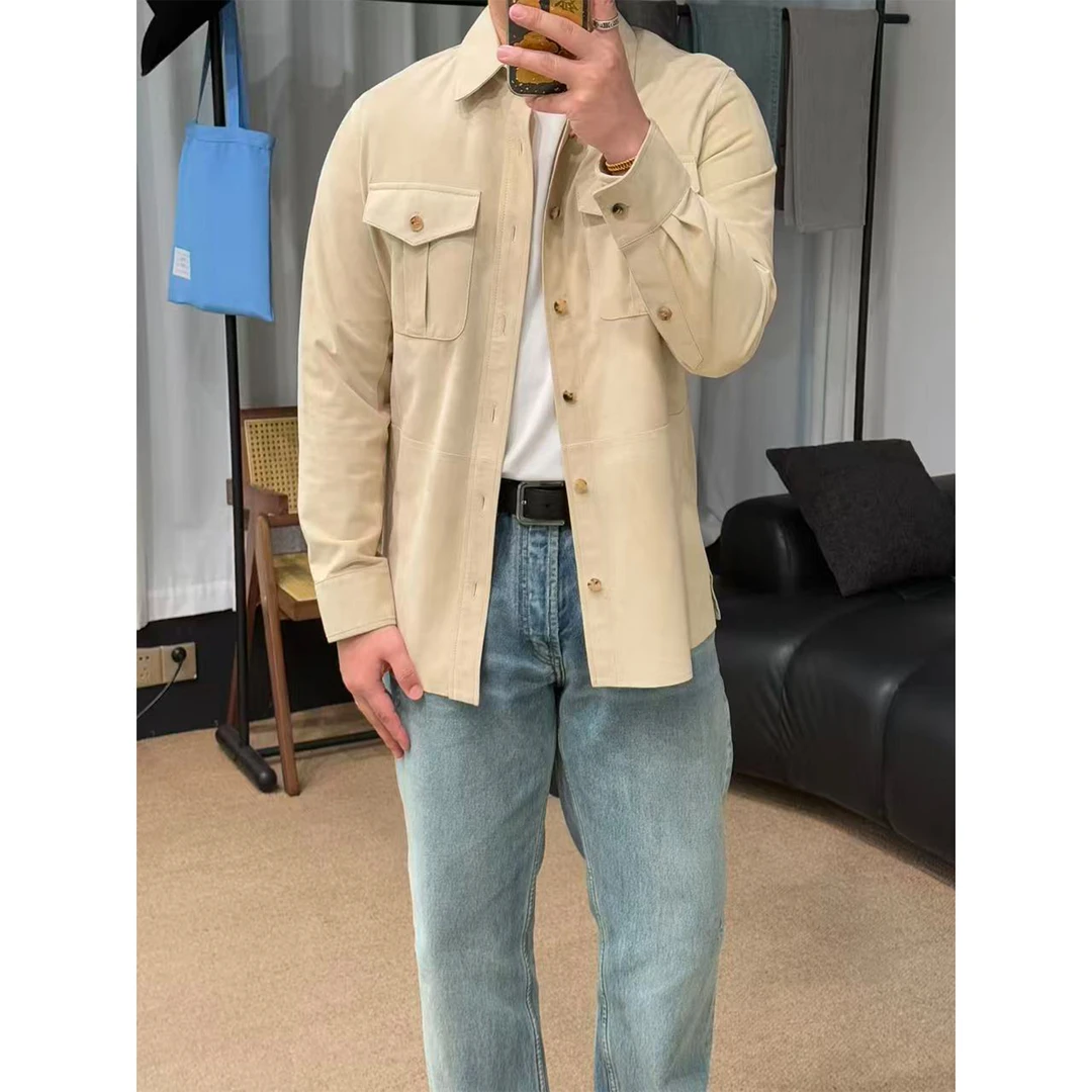 原版皮“RL 优雅老钱 PURPLE LABEL紫标"双面小羊皮 衬衫夹克皮衣