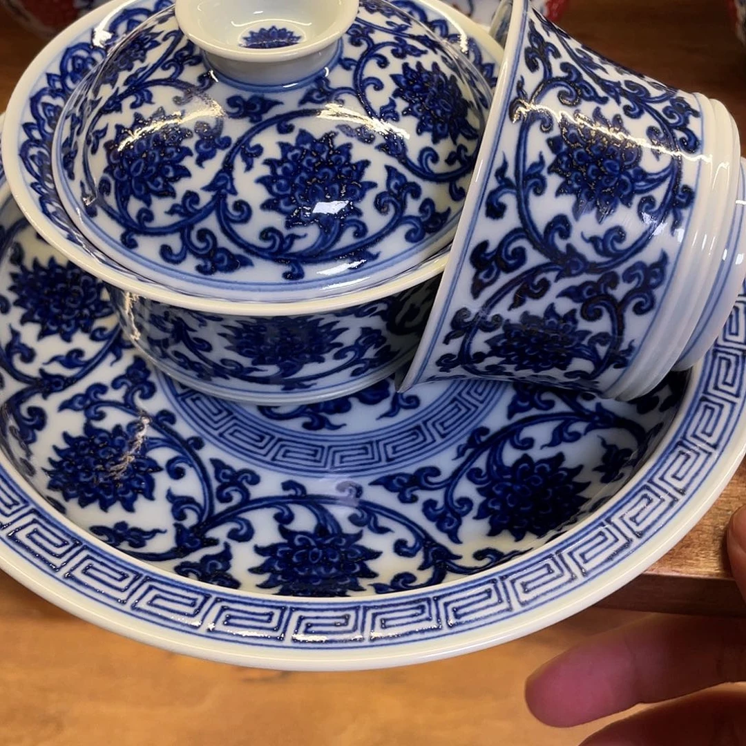 夸***夸盖碗套装粉丝福利带茶席