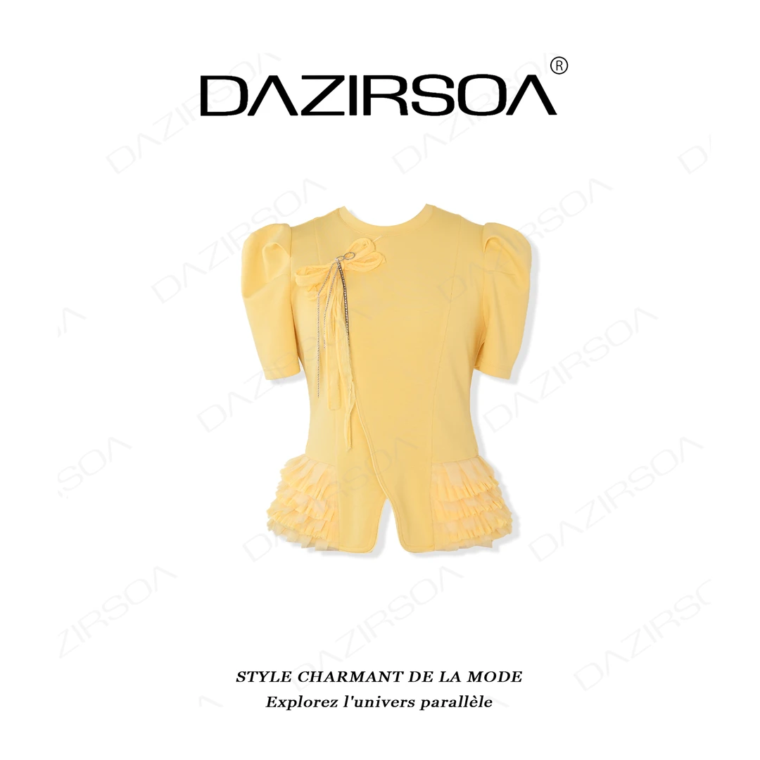 DAZIRSOA/达姿“从容魅力”时尚高级感改良新中式花边上衣 Y361