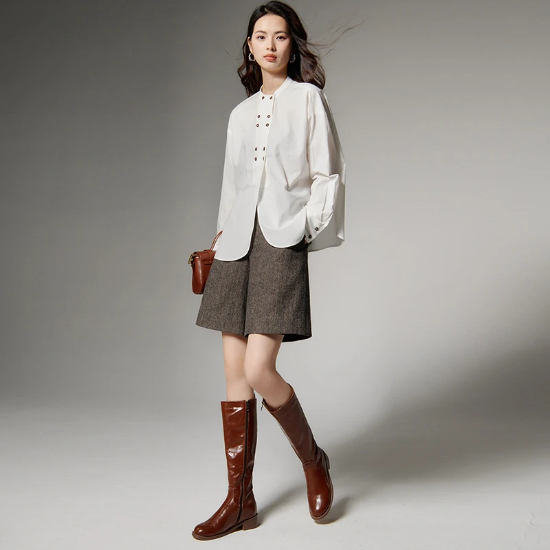 【断码清仓】2025衬衫轻熟衬衫女25052611