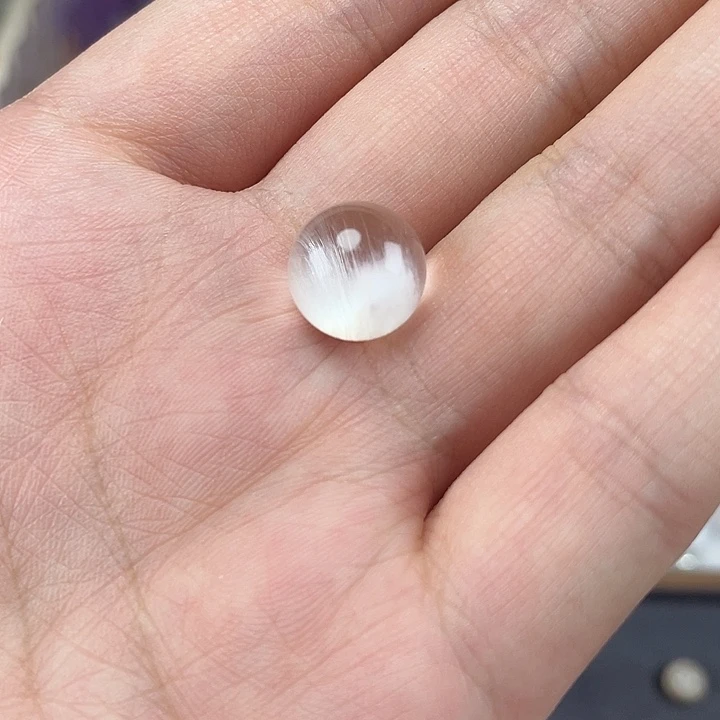 水晶手串未镶嵌-**m白兔毛