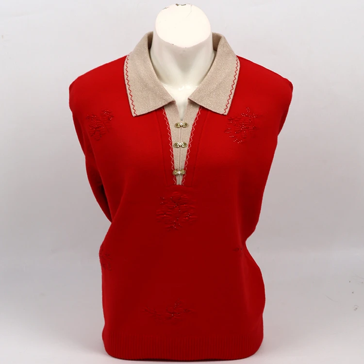 秋冬妈妈装套头毛衣针织衫中老年女装羊毛衫加肥加大码打底衫纯色