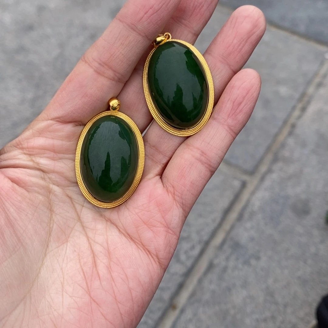 和田玉颈饰银S925镶嵌多样性发货 拍一发一