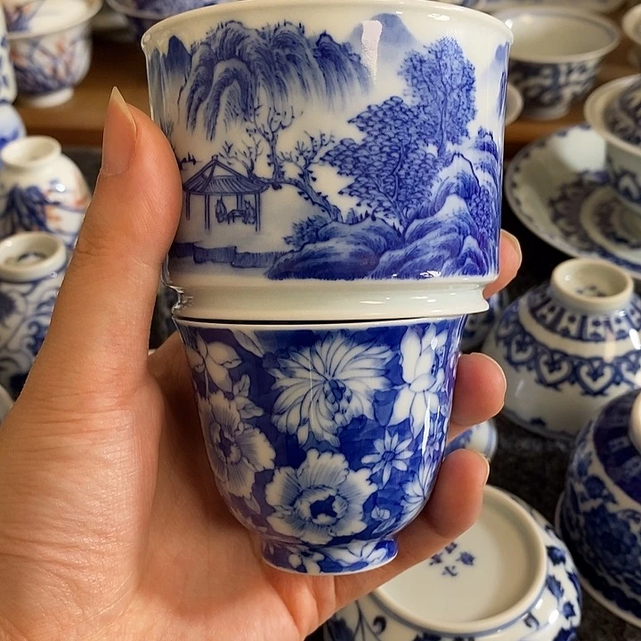 开***天山水杯+万花杯子