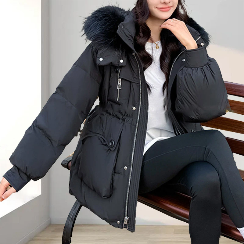 羽绒服女款女装冬季女式白鸭绒保暖外套短款