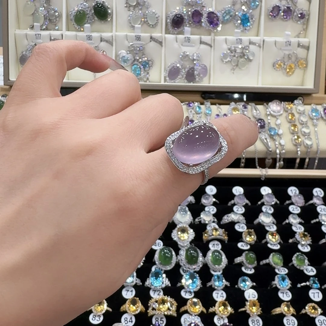 J****萤石戒指银S925镶嵌