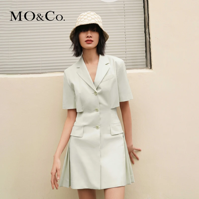 【粉丝专享】【尤莱特】MOCO夏季露背高腰西装裙连衣裙MBB2DRS032