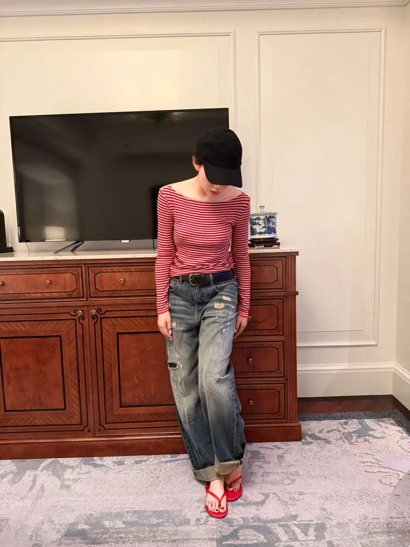 失物招领小众潮牌设计师A 裤子907 2025夏季新款水洗宽松牛仔裤