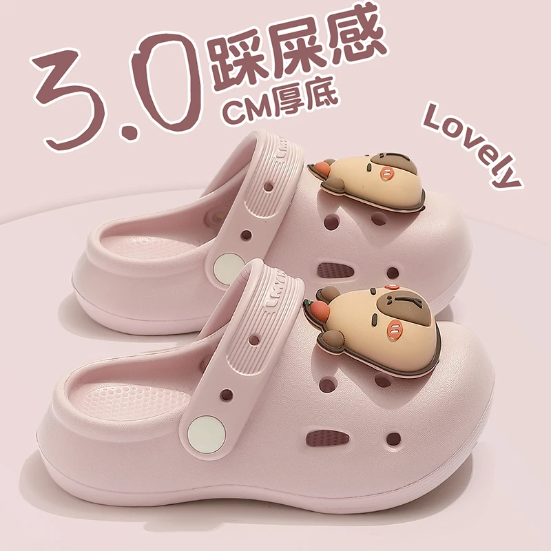 猫力卡皮巴拉儿童防撞包头洞洞鞋女孩夏季新款EVA防滑软底凉拖鞋