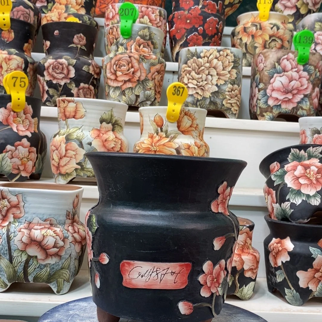 紫砂花盆水晶花盆137