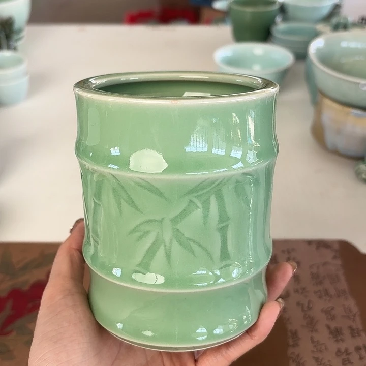 龙泉云间青瓷小米茶器