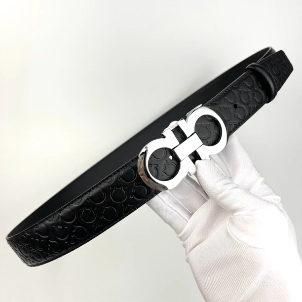 【8字马蹄纹腰带】百搭男士真皮轻奢百纯铜搭夹扣裤腰带黑色皮带