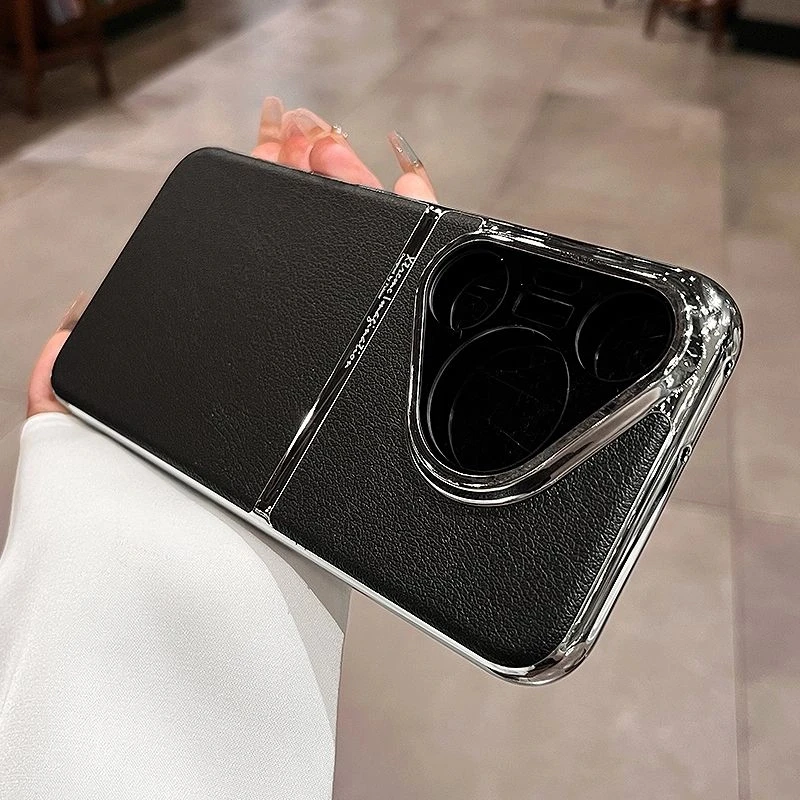 新款素皮适用华为Pura70手机壳轻奢pura70pro保护套男女防摔硬壳