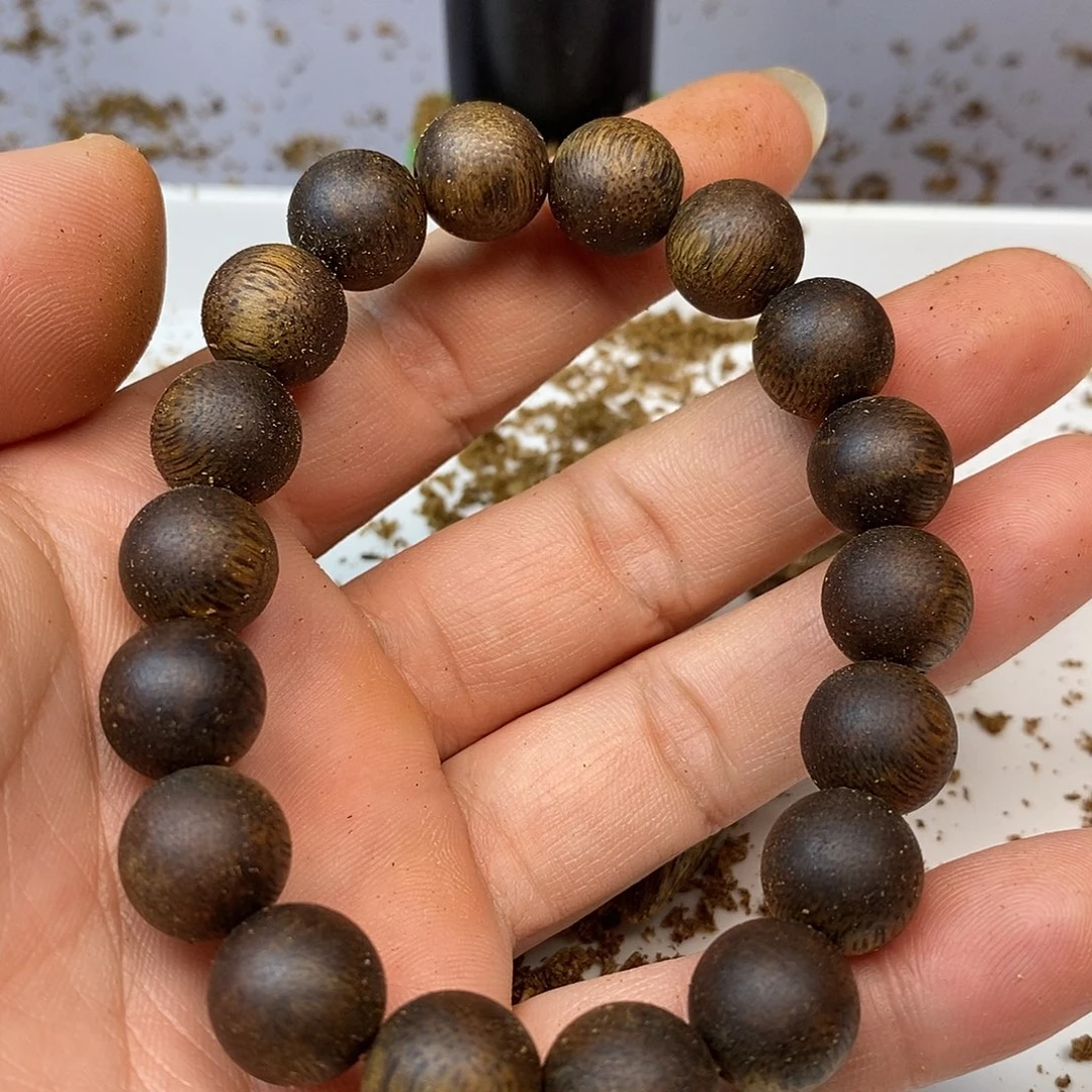 手串沉香绿棋楠规格1.2-12