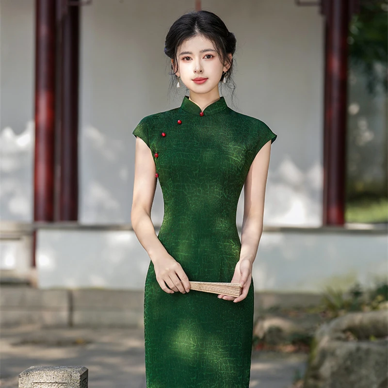 改良旗袍2025年夏季无袖年轻气质女装优雅日常可穿连衣裙送考长款