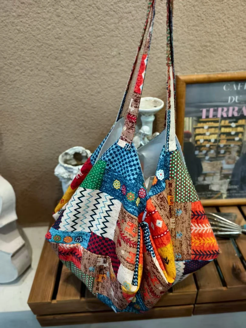 条纹复古拼接卡位单肩斜挎包耐磨时尚夏天包包百搭女洋气文艺韩版