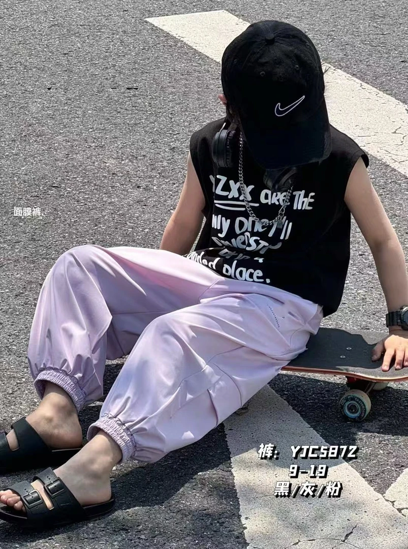 15872高端潮流时尚百搭潮品童装休闲面膜裤B18-2-2