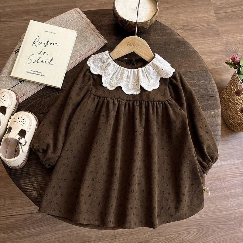 新疆包邮森系女童连衣裙春秋款儿童秋装裙子女宝宝公主裙女孩