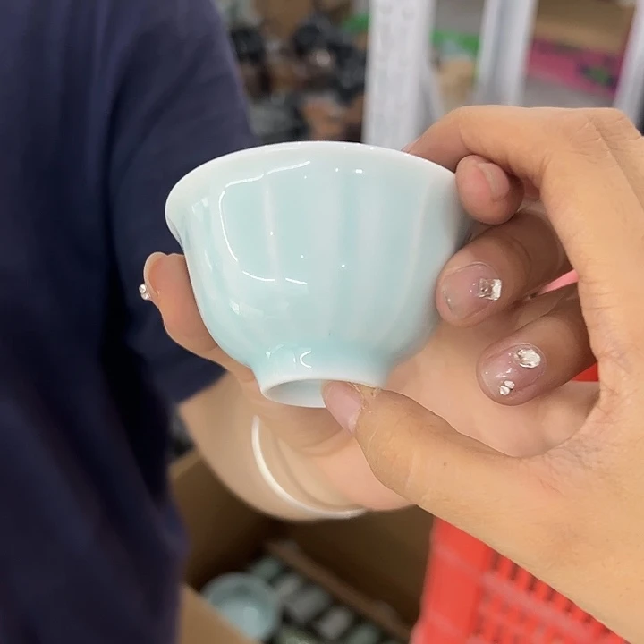 龙泉云间青瓷小米茶器