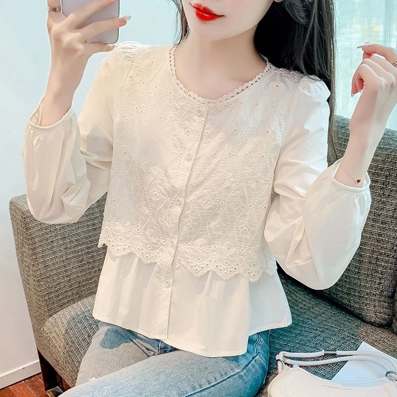 假两件衬衫春季女款2025年新款时尚洋气别致漂亮小衫法式开春上衣