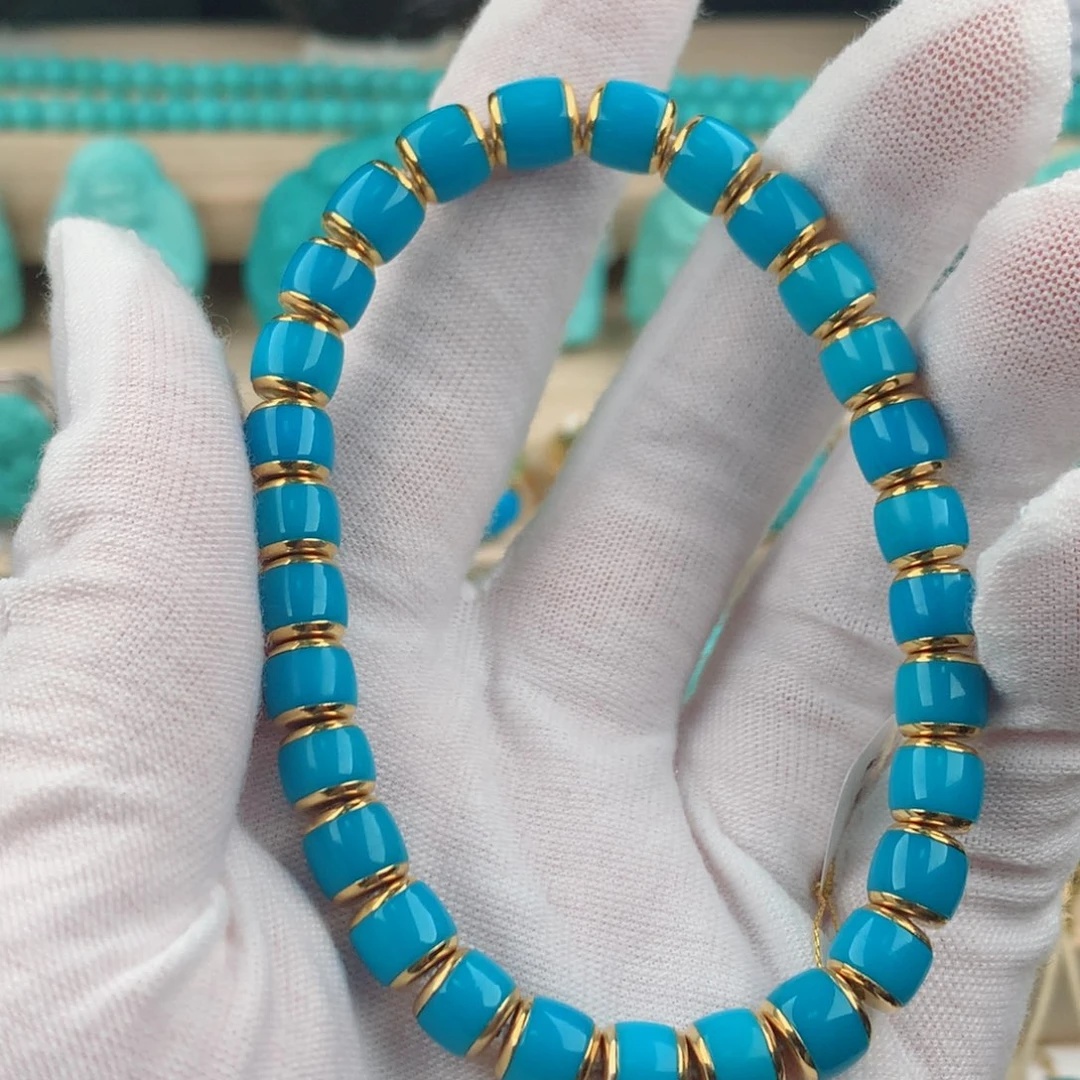 绿松石18K金镶嵌配饰