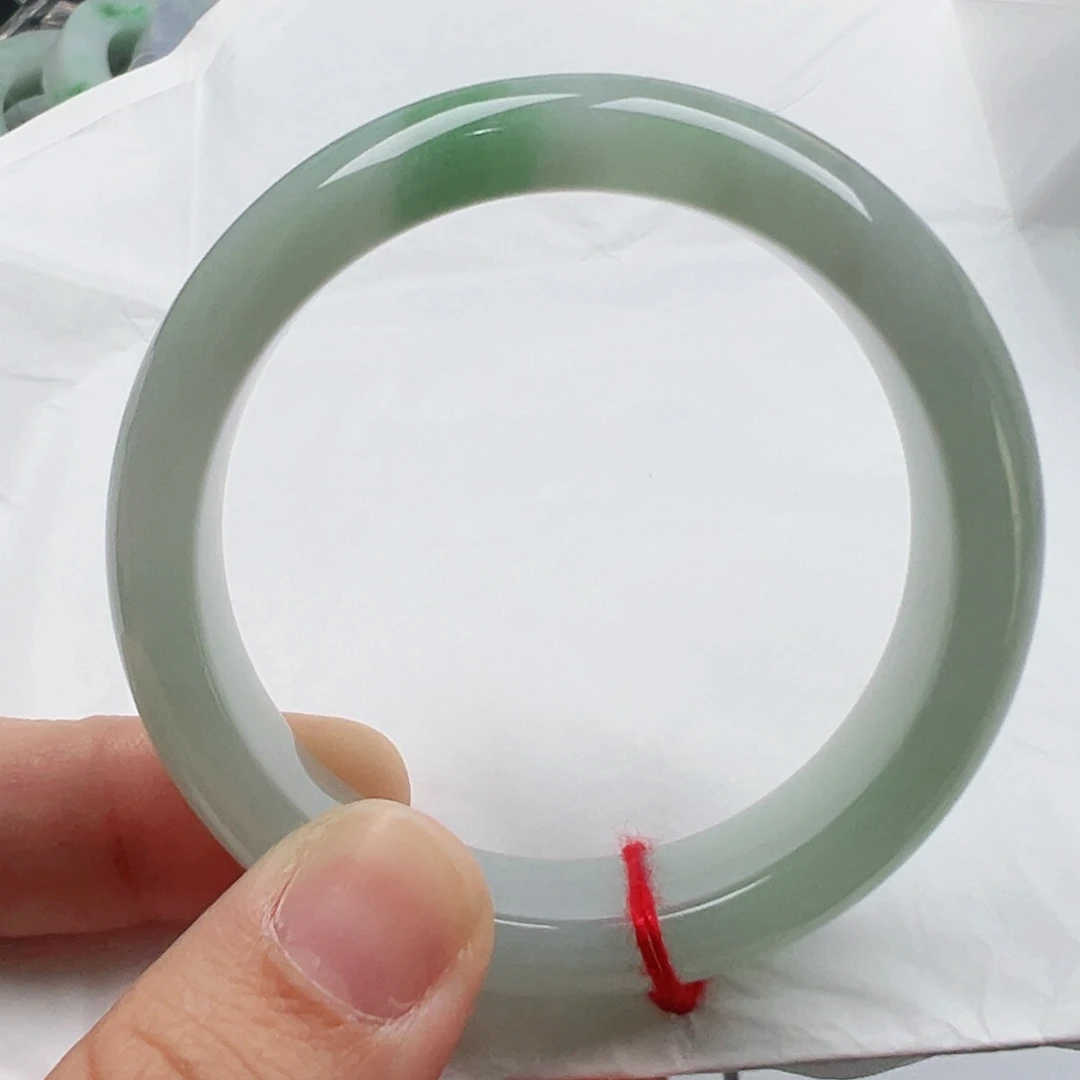 定制翡翠未镶嵌天然翡翠A货手镯天然翡翠A 货 50.8