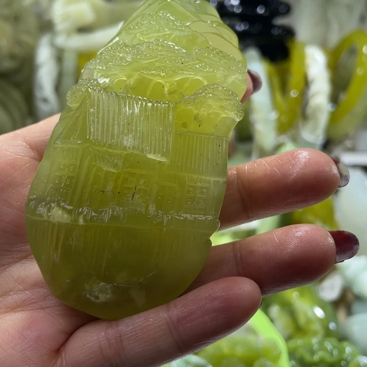 岫玉未镶嵌手把手把