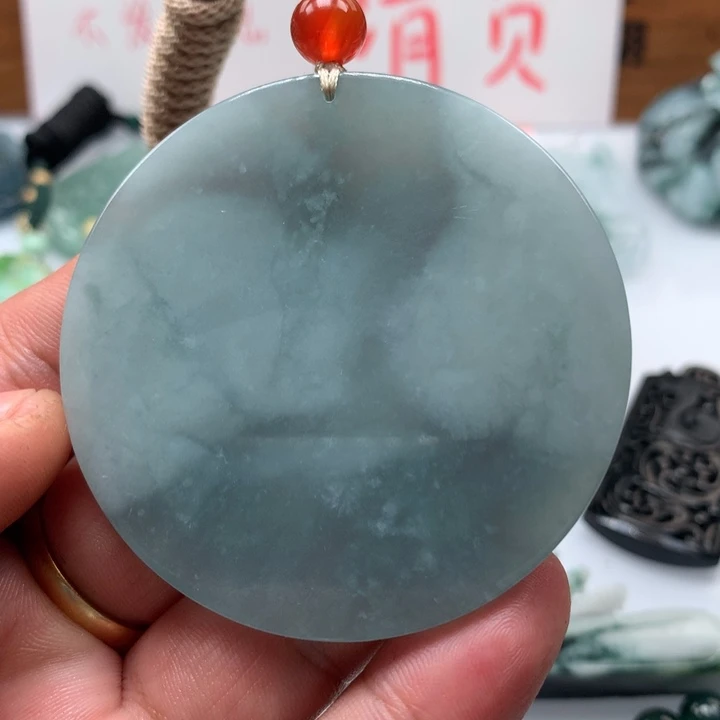 翡翠颈饰未镶嵌保真天然a货翡翠