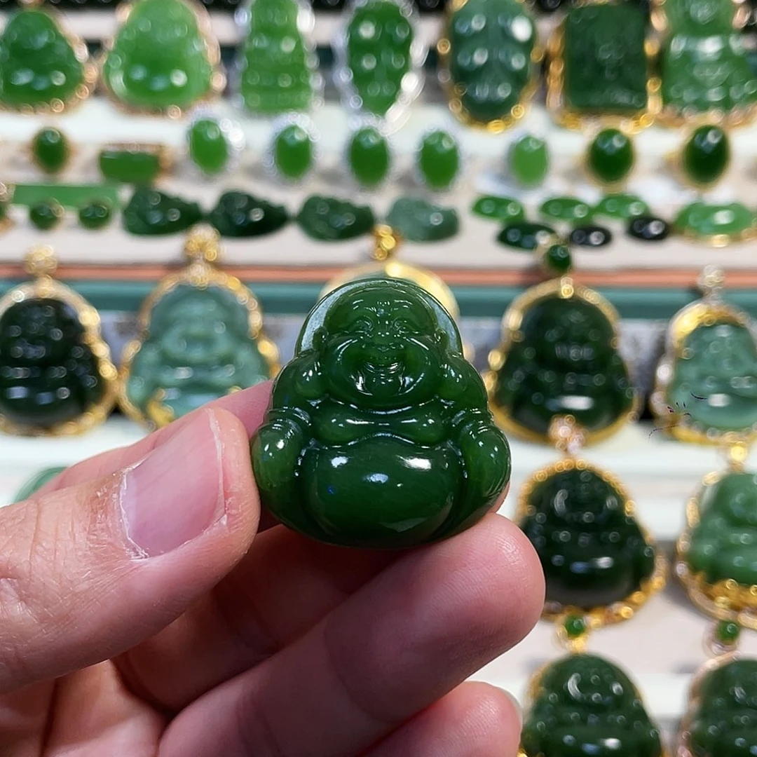 和田玉（碧玉）未镶嵌颈饰30mm