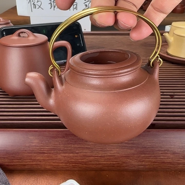 天***勤茶壶紫砂紫泥全手200cc