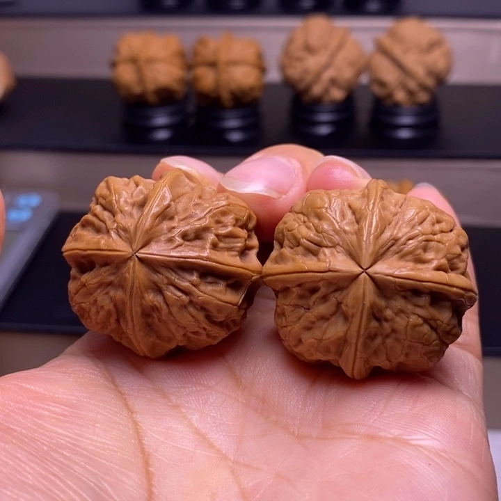 把件文玩核桃聚宝盆四楞23