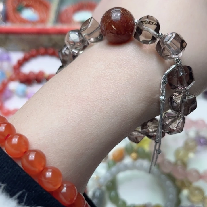 未镶嵌手链水晶茶水晶随形手串