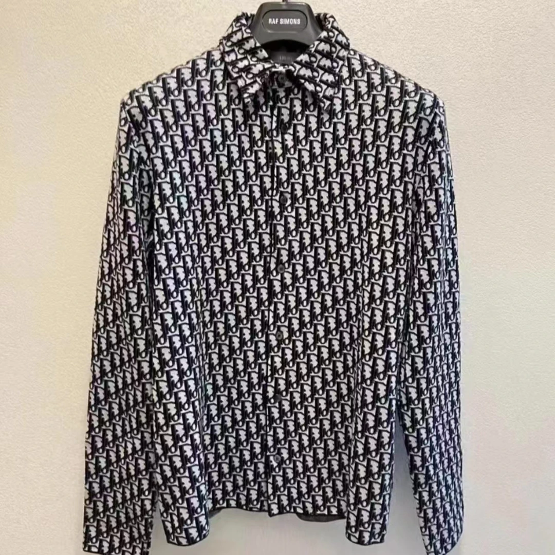 99新 DIOR/迪奥 7总专场/满印logo 针织衫外套 S码