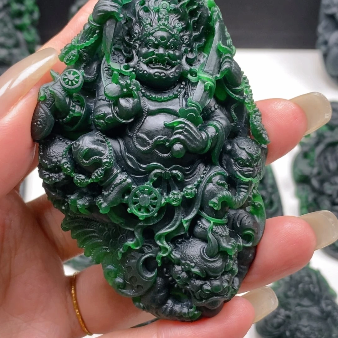 天***火未镶嵌定制翡翠大黑天