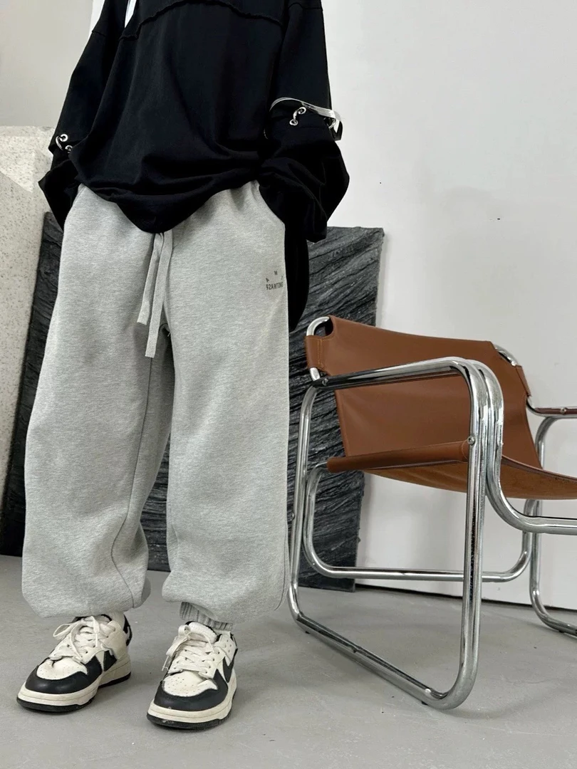 中大童春季新款韩版笑脸宽松运动裤卫裤