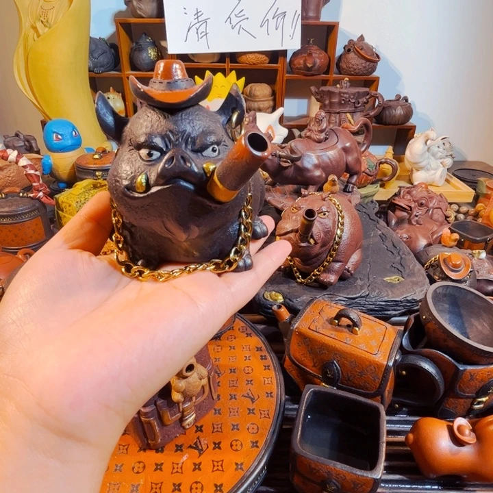 墨***食紫砂茶壶出手工制作过程可