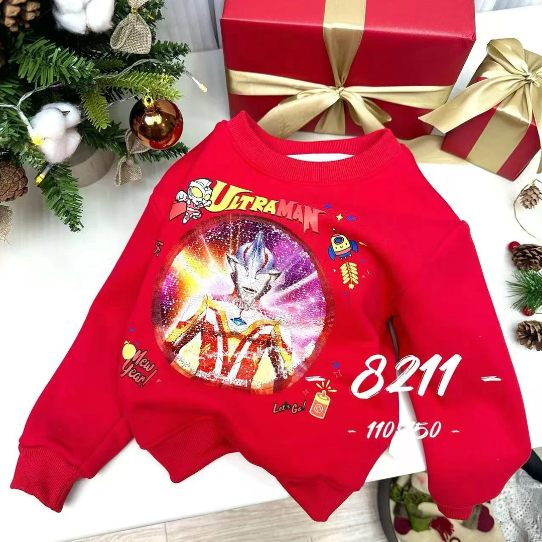 儿童休闲加绒男孩女孩卫衣