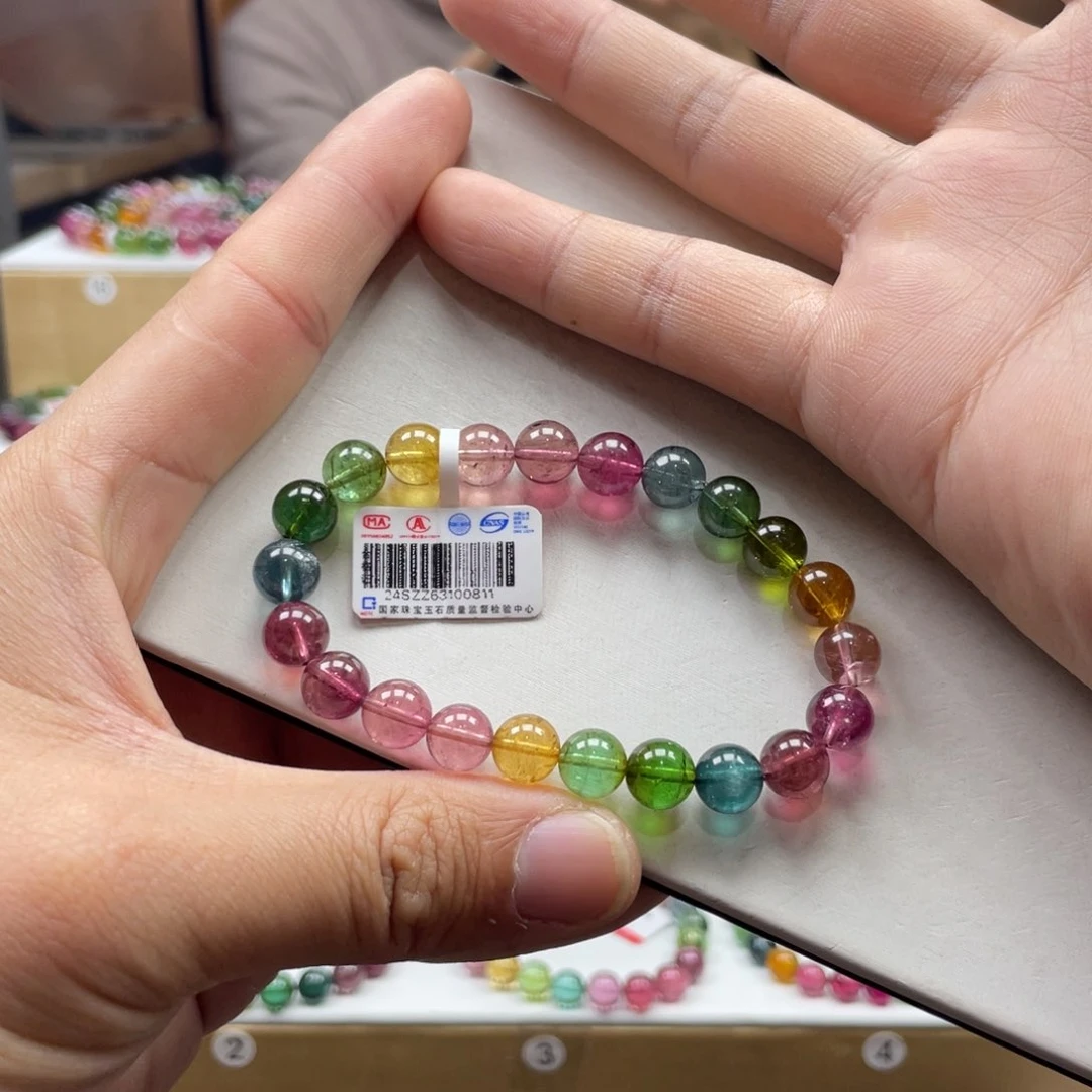 碧玺手串未镶嵌8.5mm.mmmmmmmmm