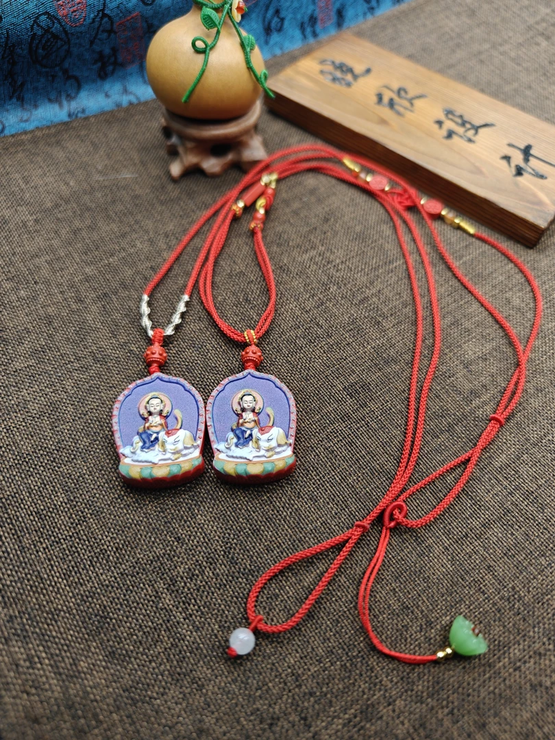 含辰砂工艺品天然压制朱砂彩绘普贤龙蛇守护神多样性发货一条