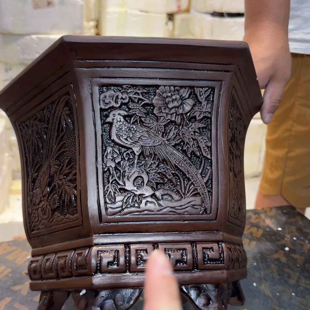 紫砂花盆口径27 24高度22