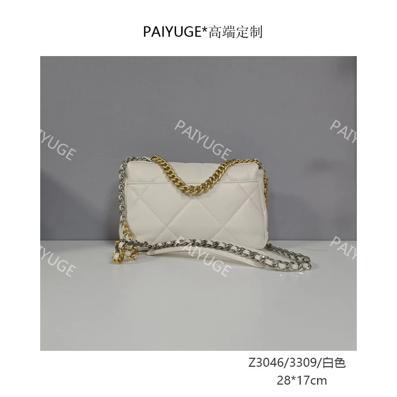Z3046/3309小/白色 Paiyuge高端订制女士手提单包肩包斜挎包1006