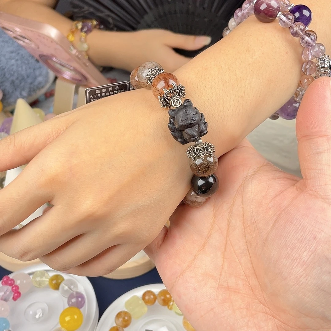 银S925镀金镶嵌手链水晶