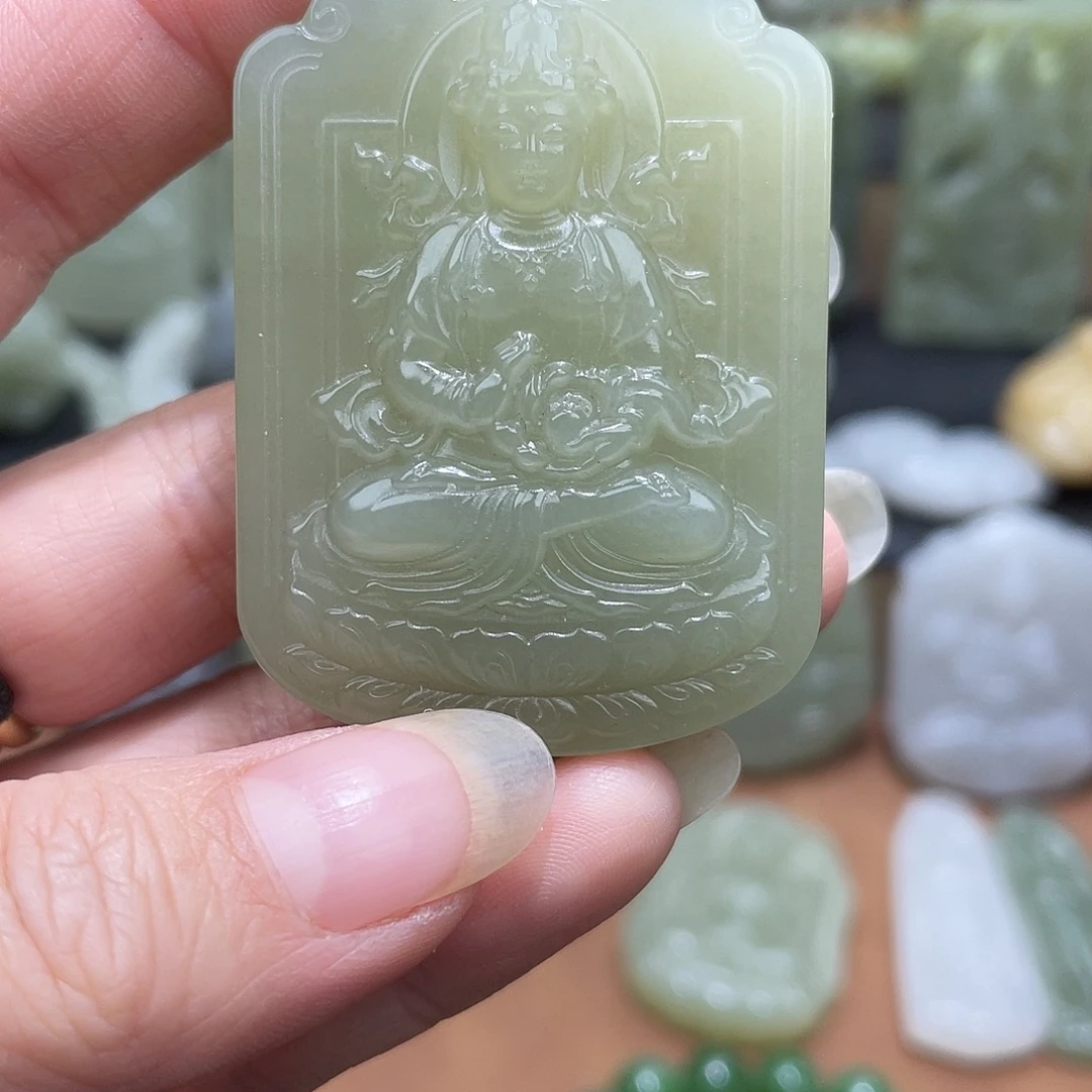 和田玉未镶嵌吊坠(不含链)