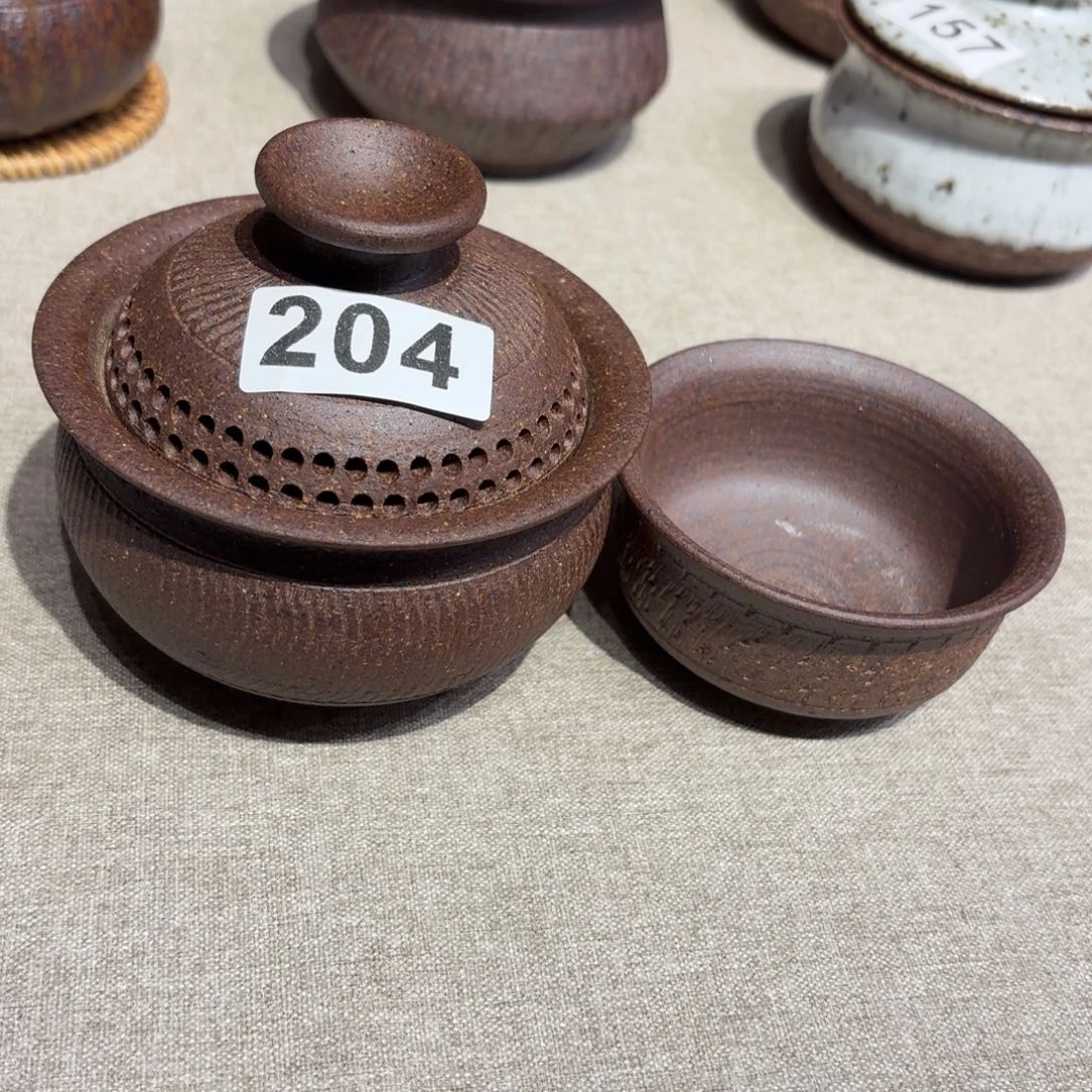 陶摆件粗瓷茶具素胎无釉