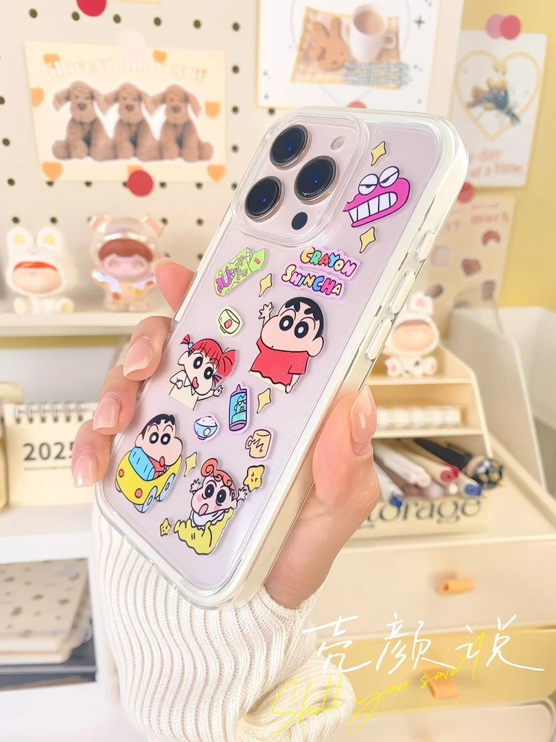 【开车小新】适用苹果16promax手机壳iphone15可爱14韩13/12/11