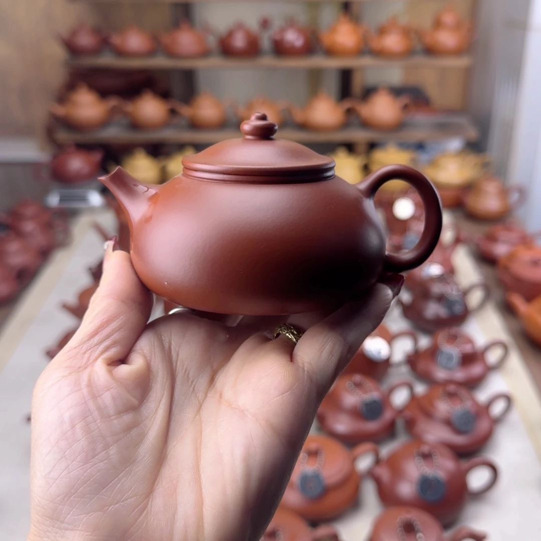 紫砂茶壶寒江壶手拉壶