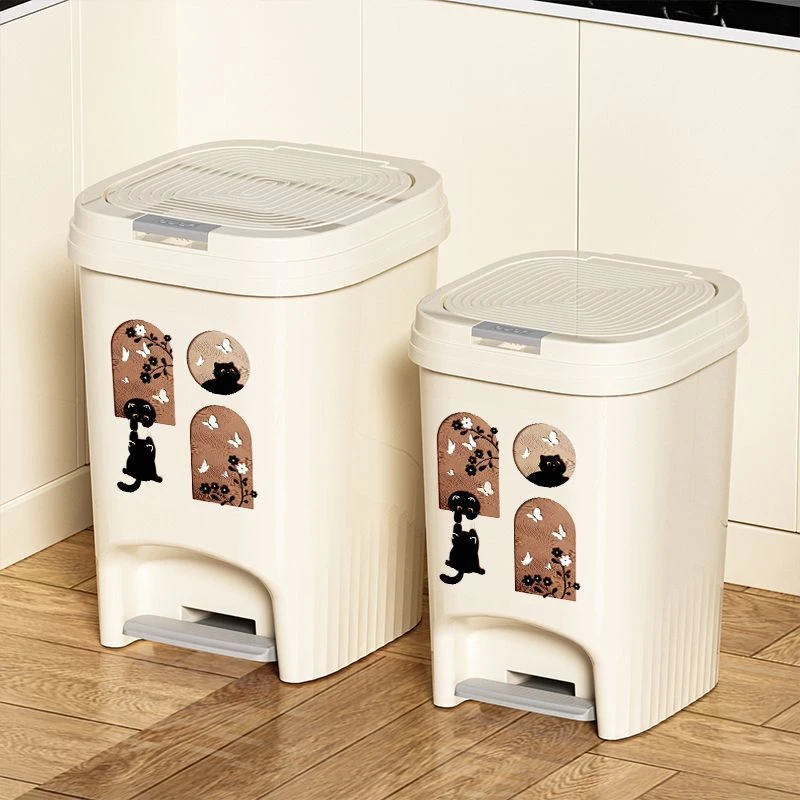 垃圾桶新款家用厨房防臭卫生间厕所客厅带盖大容量脚踏按压式yj