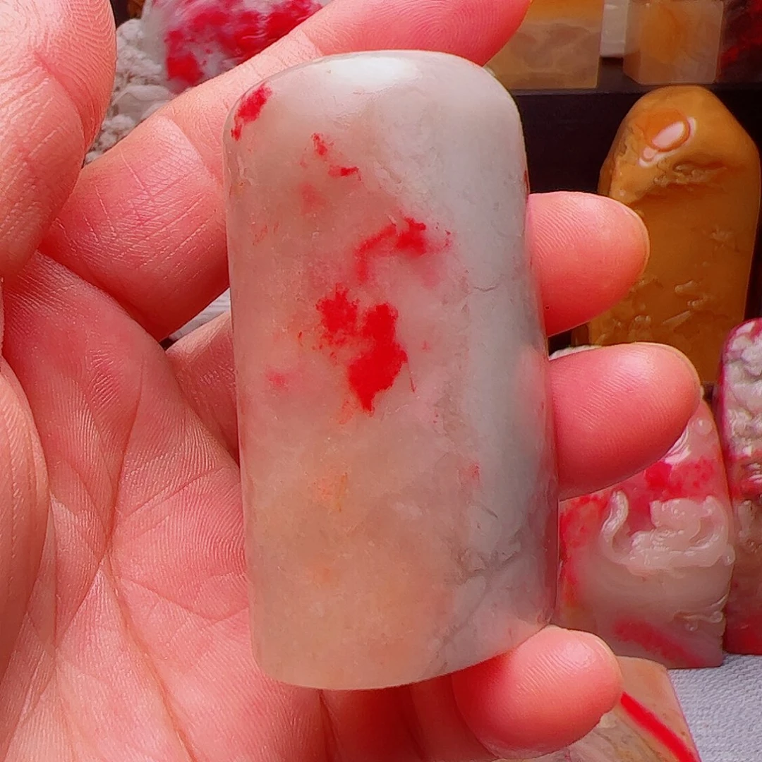 鸡血石鸡血石随形章