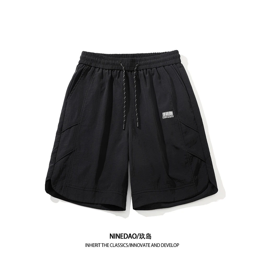 NINEDAO/玖岛2025年夏季美式休闲薄款潮流速干短裤男薄款五分裤子