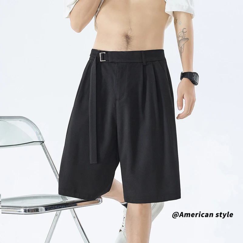 PLQV新款韩版宽松西裤短裤五分裤情侣百搭休闲直筒大码高街运动潮